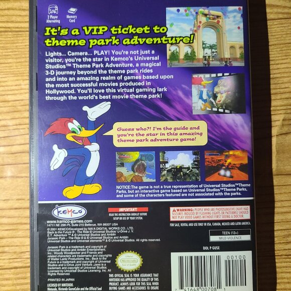 Universal Studios Theme Park Adventures Nintendo Gamecube Game (CIB) - Picture 4 of 4